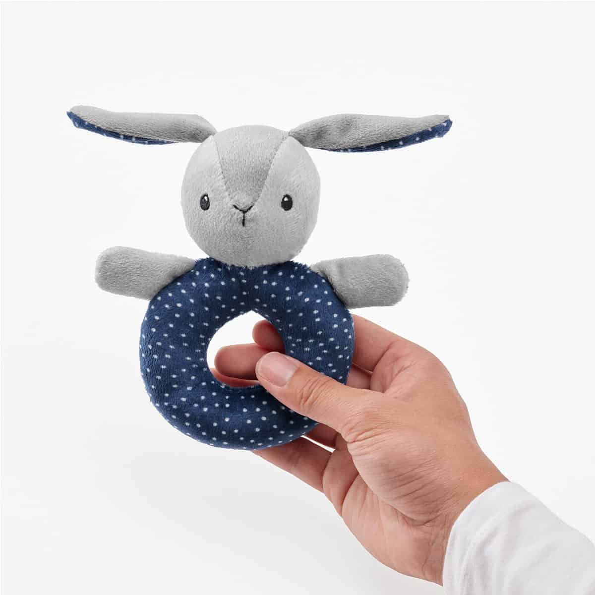 عروسک پولیشی جغجغه ای نوزاد ایکیا مدل خرگوش کد ۹۰۴.۸۴۲.۶۳